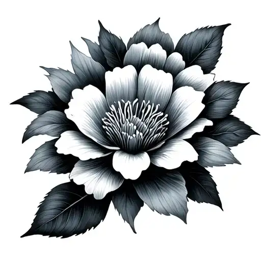 Veiny Flower With Semicolon