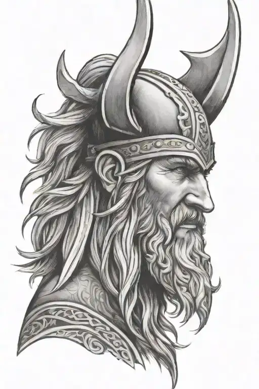 Viking With Abs Showing