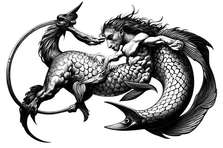 Sagittarius Fighting Pisces