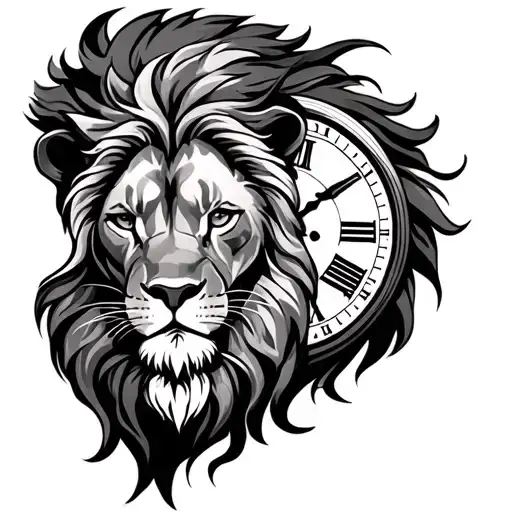 Lion And Clock