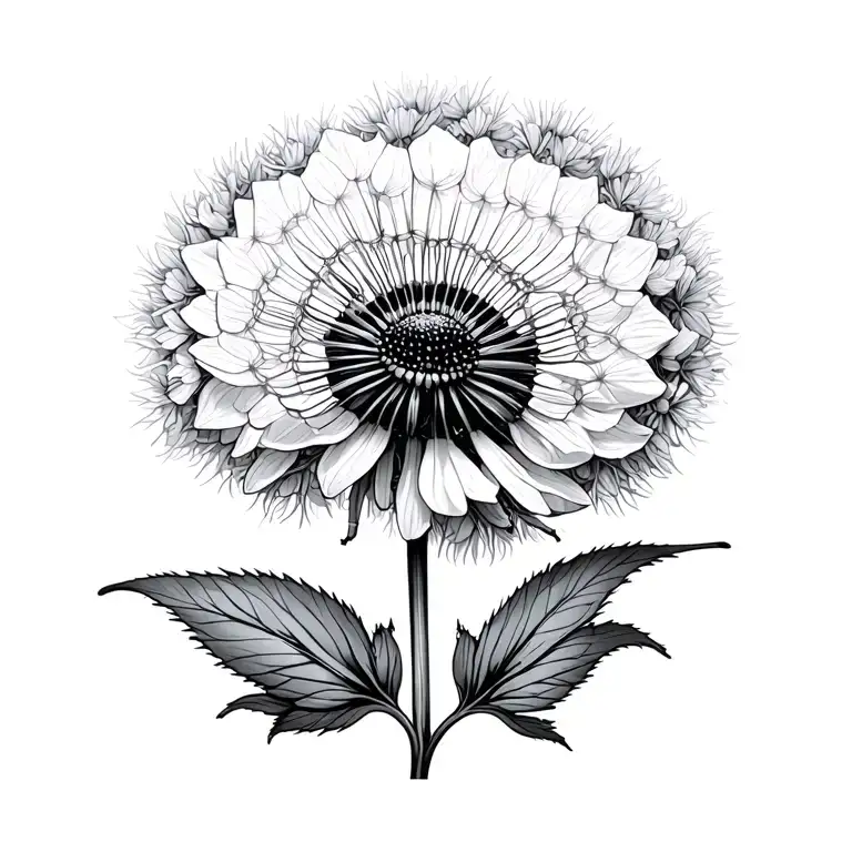 Cockroach Dandelion Flower And Sitting