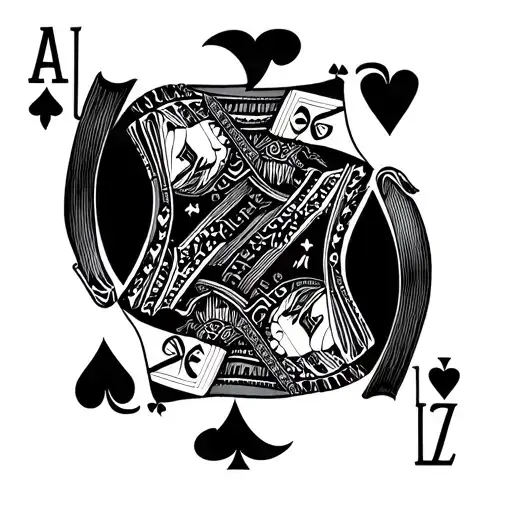 Ace Of Spade And King Of Hearts Playing Card