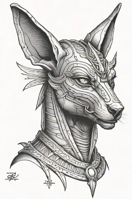 Anubis Portrait Front View