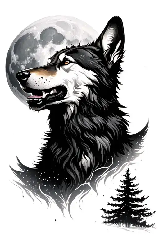 Wolf Howling At The Moon