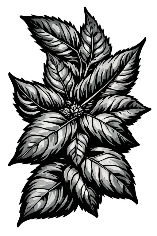 Basil With Mountain Outline Intertwined