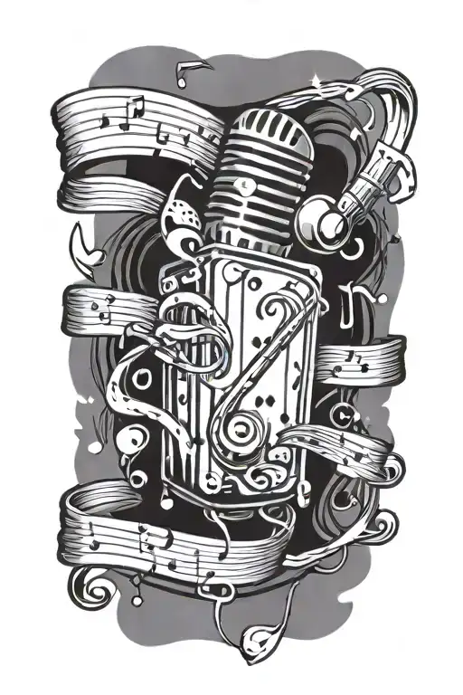 Magic Poker Cards Floating Musical Notes Microphone