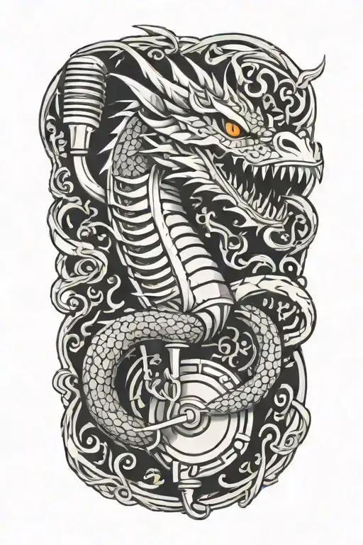 Dragon Floating Musical Notes Microphone