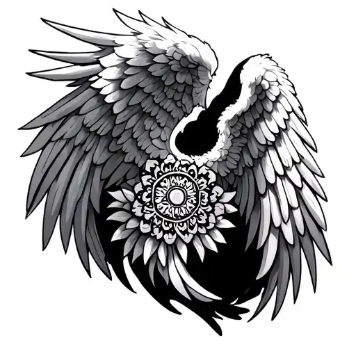 Angel Wings With Mandala
