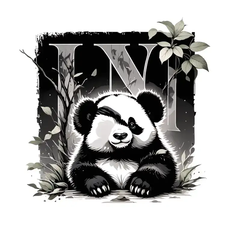 Panda Letter N