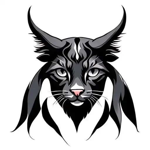 Minimalist Zodiac Buffalo And Cat