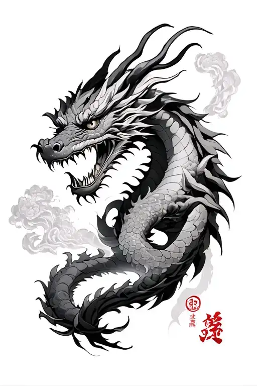 Furinkazan And Dragon Emerging Japanese Style