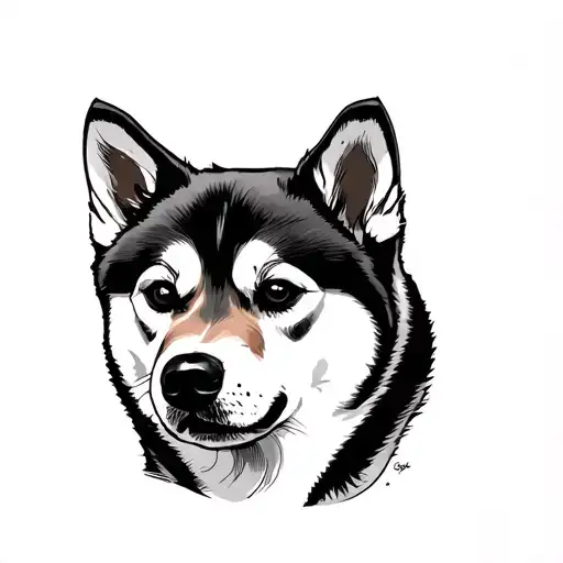 One Line Shiba Inu