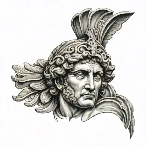 Stoic Greek Roman Face