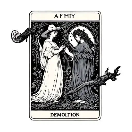 Demolition Lovers Tarot Card With Two