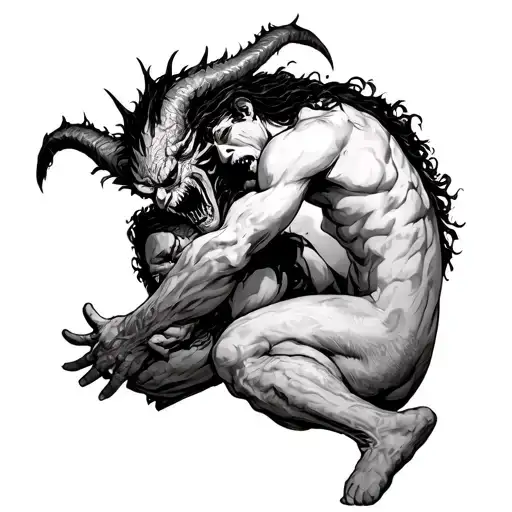 Demon Taking A Man