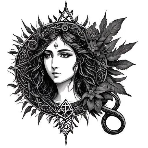 Goddess Witchcraft Triskele Nature