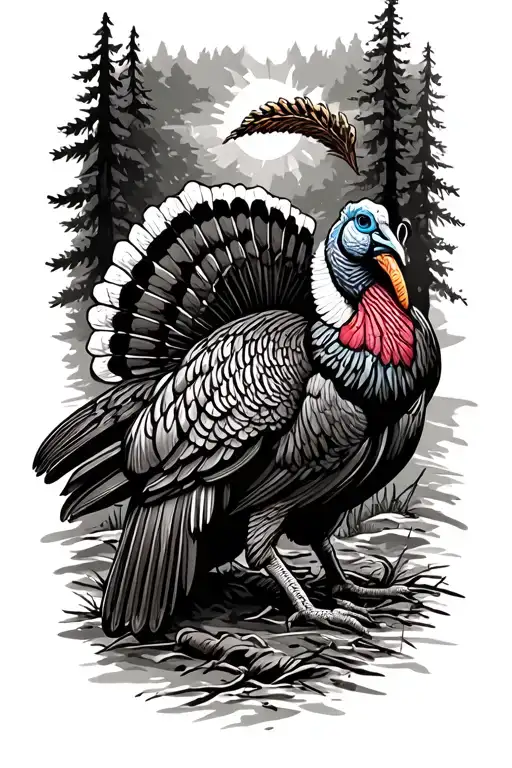 Turkey Hunting Scene