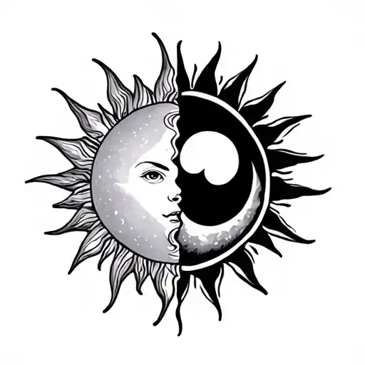 Half Sun And Half Star