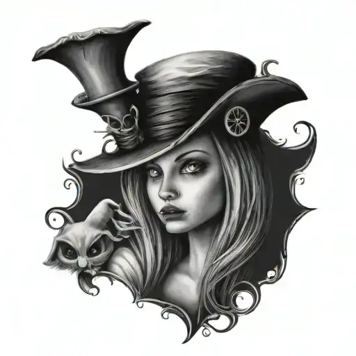 Alice In Wonderland Collarbone Tattoo Simple No Faces From One Shoulder To The Other