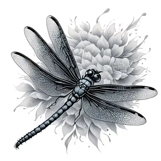 Dragonfly Realistic Blackwork