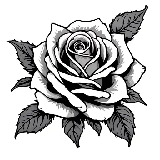 Amore And Rose Intertwined