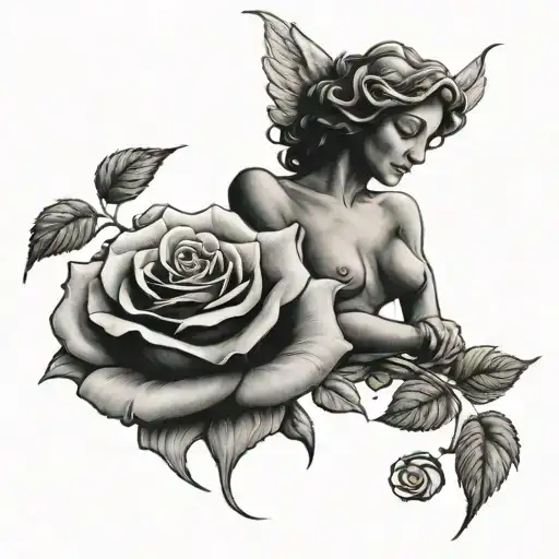 Angel And Rose Growing