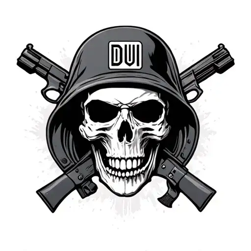 Army Ranger Dui And A Skull