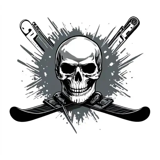 Skiers And Metalcore Inspired Skull