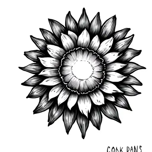 Sun With Cosmo Flower In The Middle