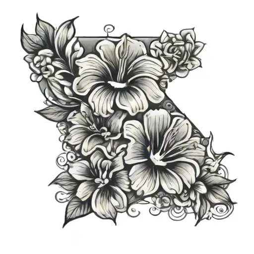 California Tattoo And Flowers