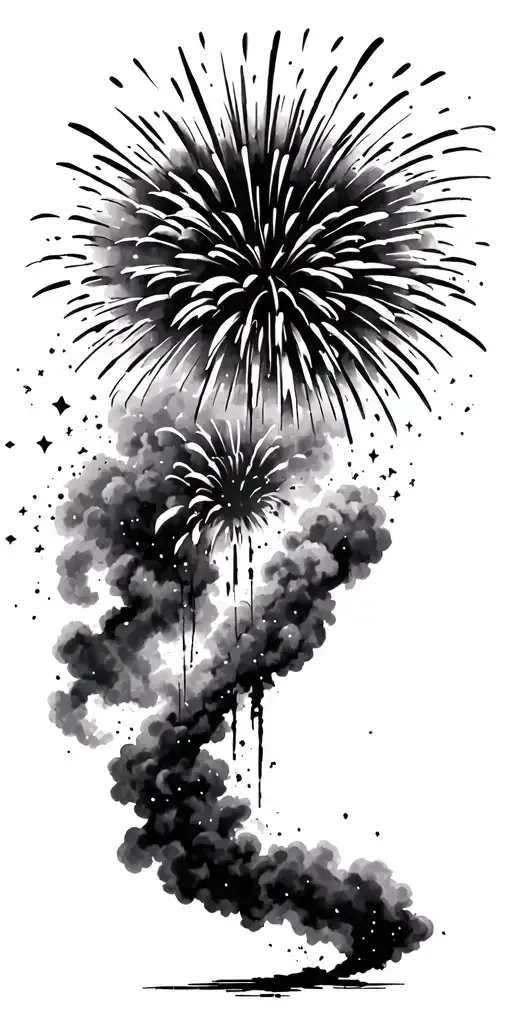 Fireworks Exploding In The Night