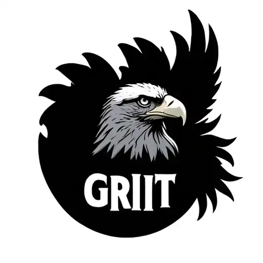 I Need To Creat A Tattoo With The Word Grit And Eagle