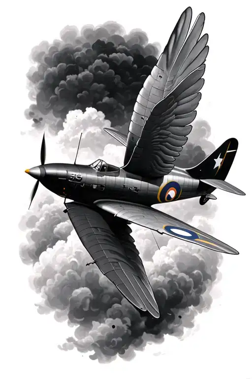 Spitfire Plane Turning Into Dove