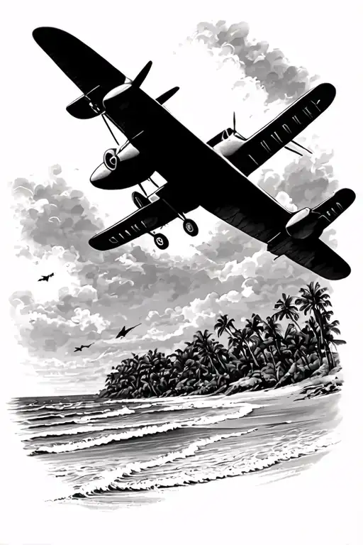 South Carolina Beach And Plane Fly Away