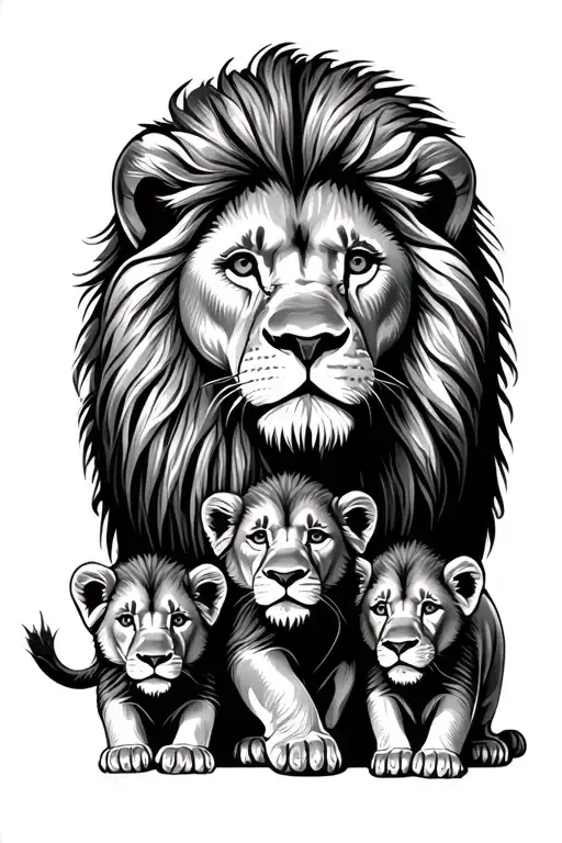 Lion Dad Witherspoon 3 Cubs