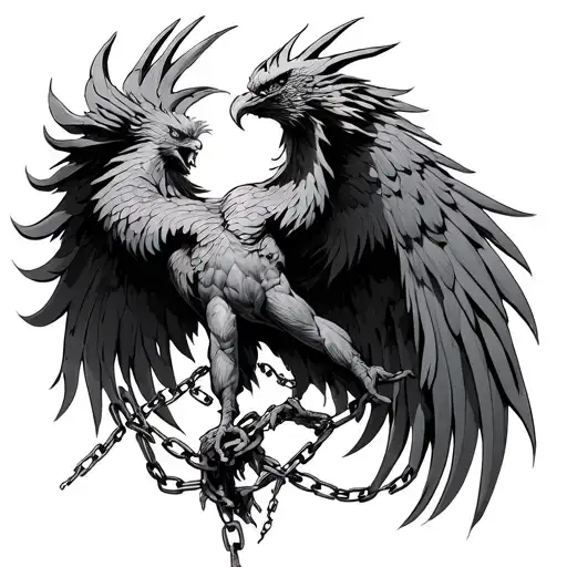 Phoenix Breaking Free Of Chains