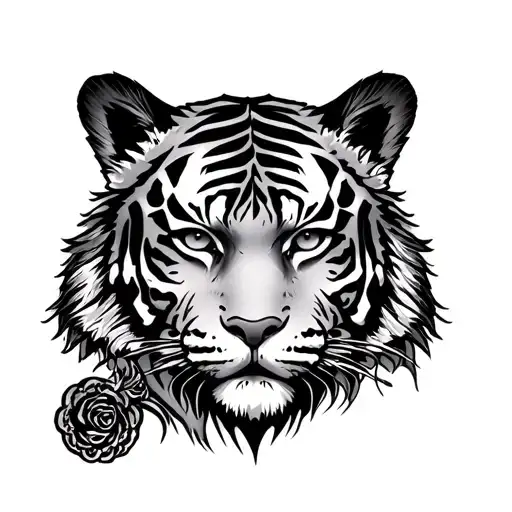 Baby Face With Tiger Head Dress