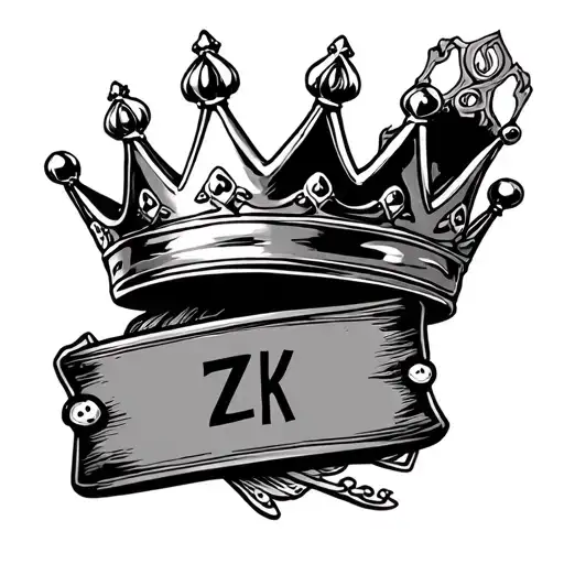 Zk With Crown And Sign Dollars