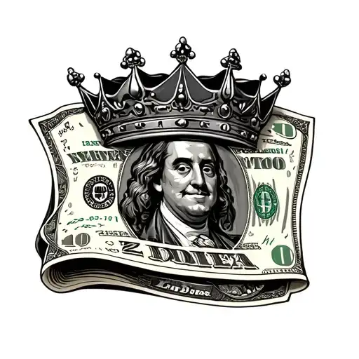 Zk With Crown And Sign Dollars Bill