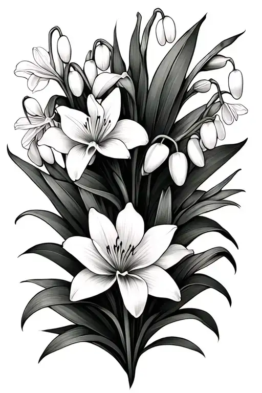 Lily Of The Valley And Narcissus Flower