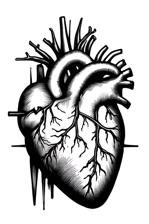 Heart Beat Line Drawing