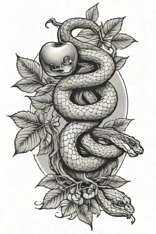 Snake And Apple Tree