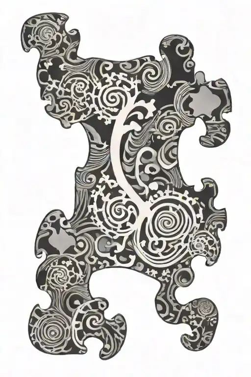 Psychedelic Puzzle Piece Sleeve