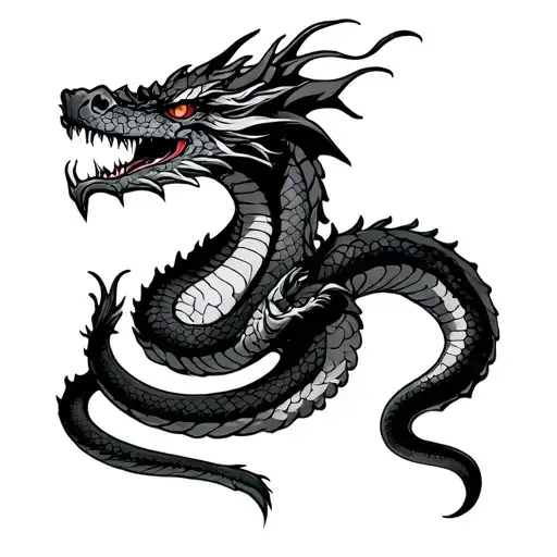 Dragon Slithering Round Knife