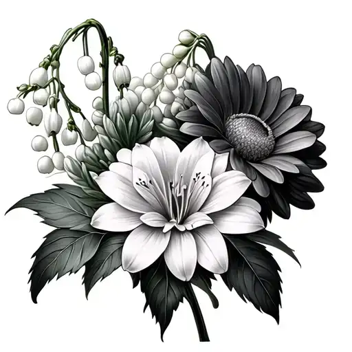 Chrysanthemum And Lily Of The Valley