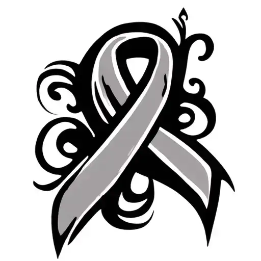 Breast Cancer Ribbon Tribal Patterns