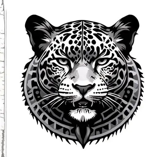 Aztec Jaguar Circular Pattern