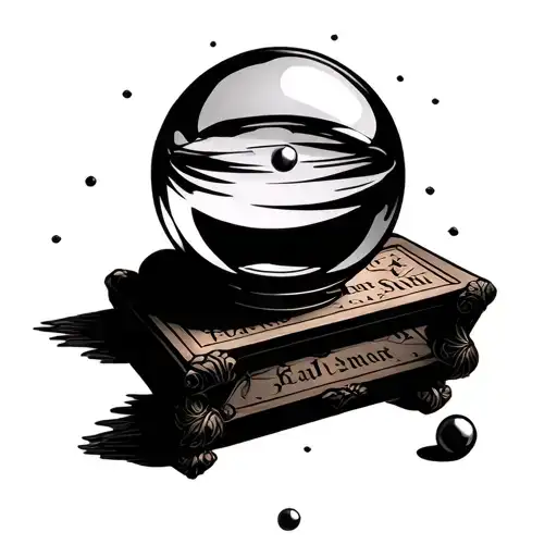 Crystal Ball With Ouija Board Game Planchette Spelling