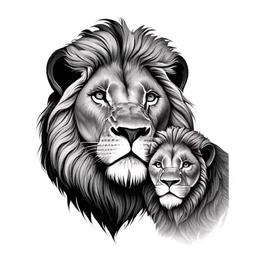 Lion Father And Son Wather