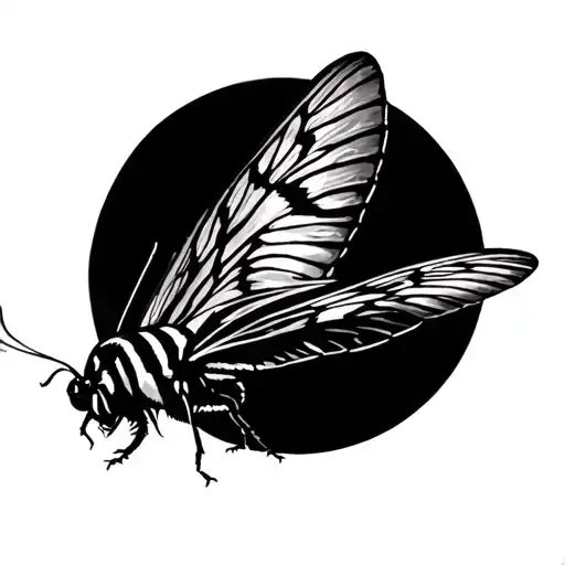 Jersey Tiger Moth Flying Minimal